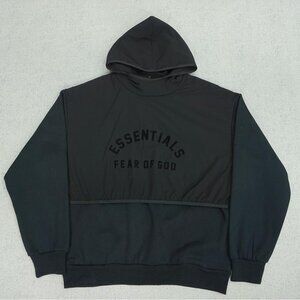 Fear of God Essentials Black Hooded Sweatshirt